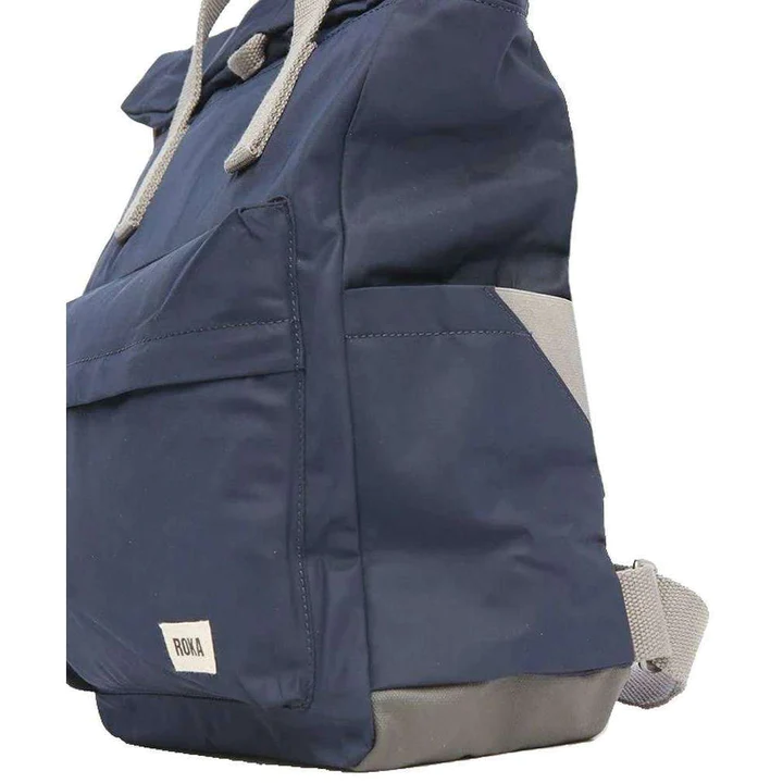 roka canfield b small sustainable nylon backpack midnight blue 31396549