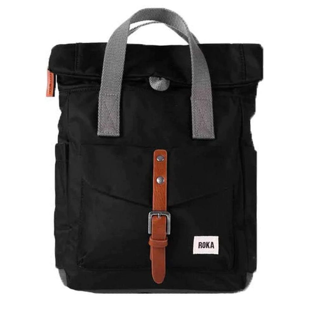 roka black canfield c small sustainable nylon backpack 32178315