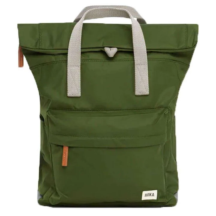 roka canfield b small sustainable nylon backpack avocado green 31117847
