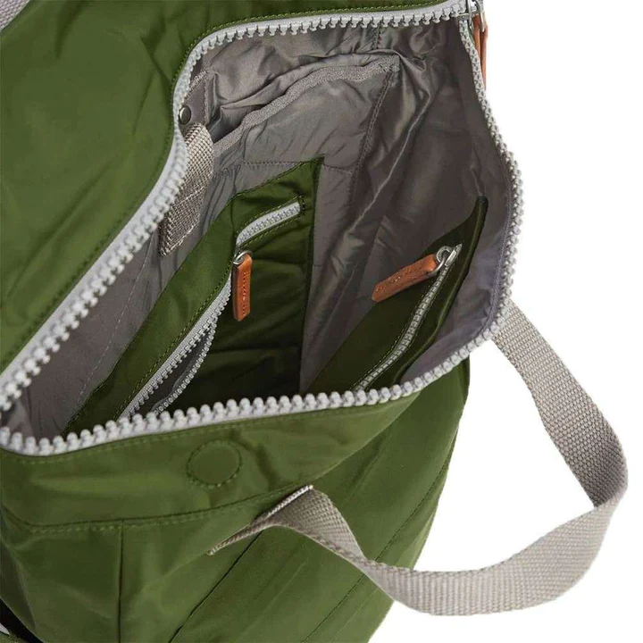 roka canfield b small sustainable nylon backpack avocado green 31117851