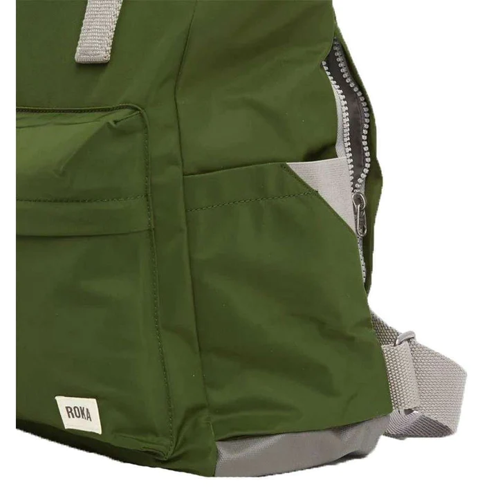 roka canfield b small sustainable nylon backpack avocado green 31117852