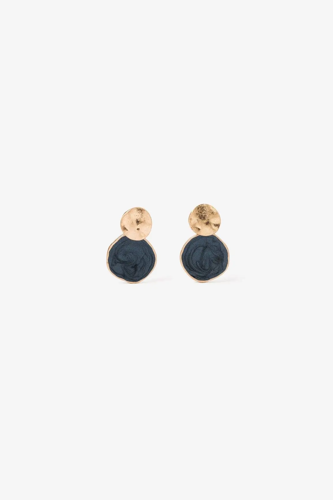 Pendientes dorados circulo marino VILANOVA